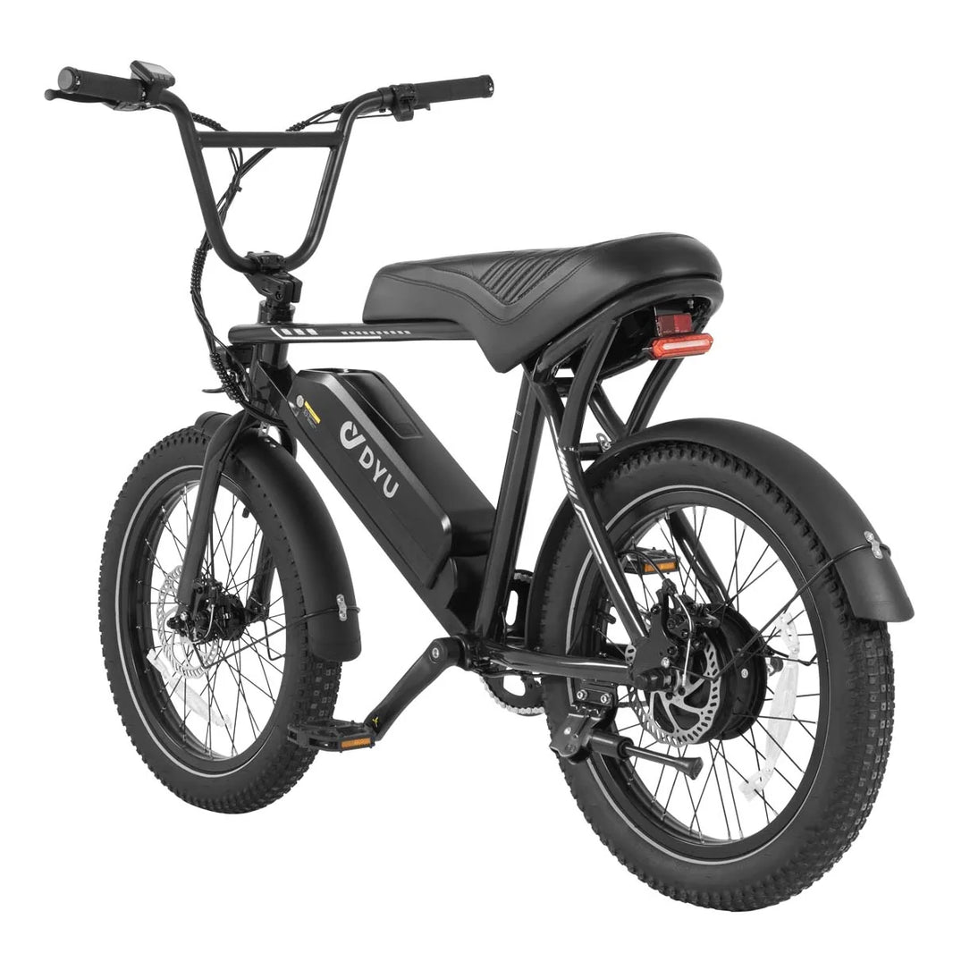 DYU UX BMX e-bike prepared for a night ride guide