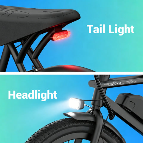 DYU BMX 20 Inch Fat Tire Off-Road Electric Bike