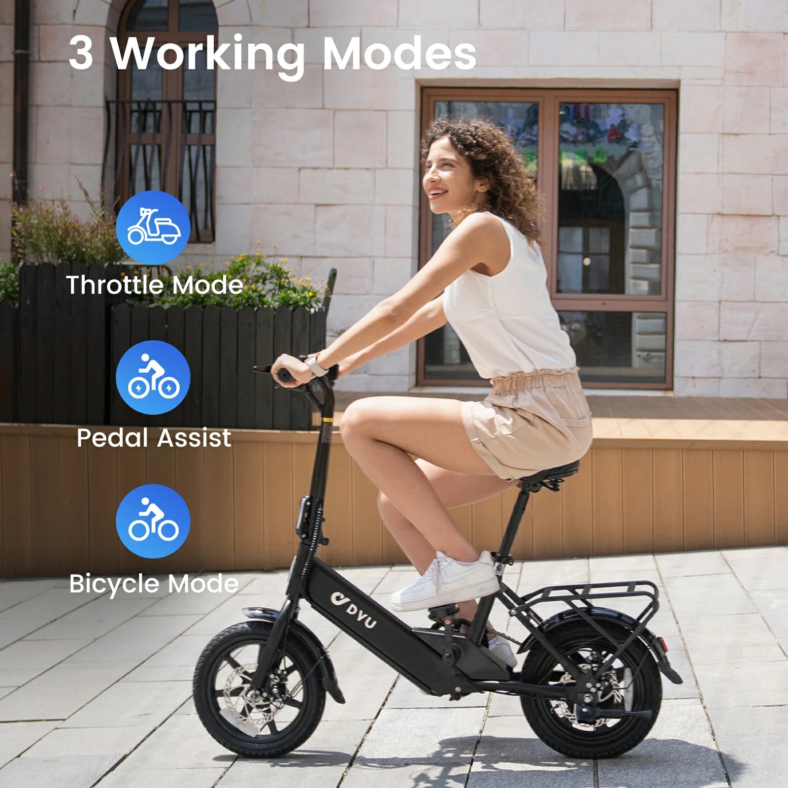 elektrofahrrad mit handgas DYU C3 14/16 Inch Folding Ebike – DYU USA