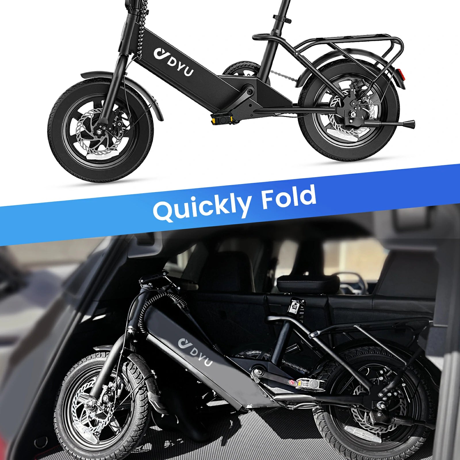 DYU C3 14 Inch Folding Ebike, EU / Ebike Only