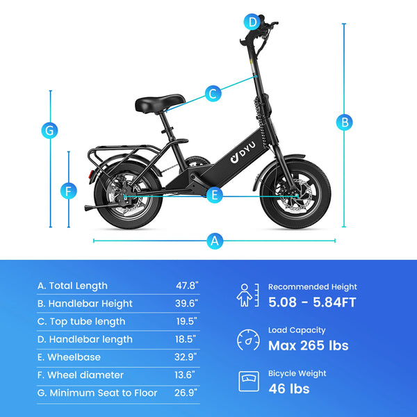 DYU C3 14/16 Inch Folding Ebike
