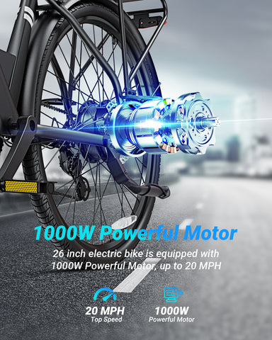 DYU C5 Lite 26 Inch Electric Bike for Adults