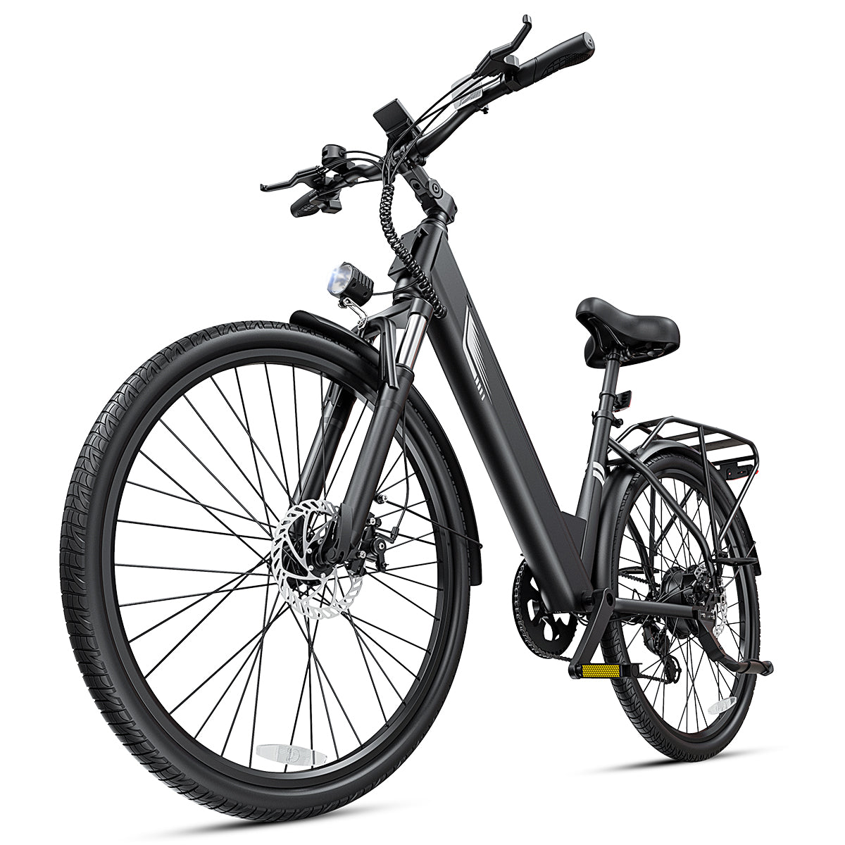 DYU C7 Lite 26 Inch Electric Bike for Adults, Black