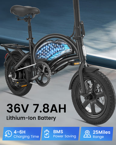 DYU D3F Electric Bike Peak 500W 36V