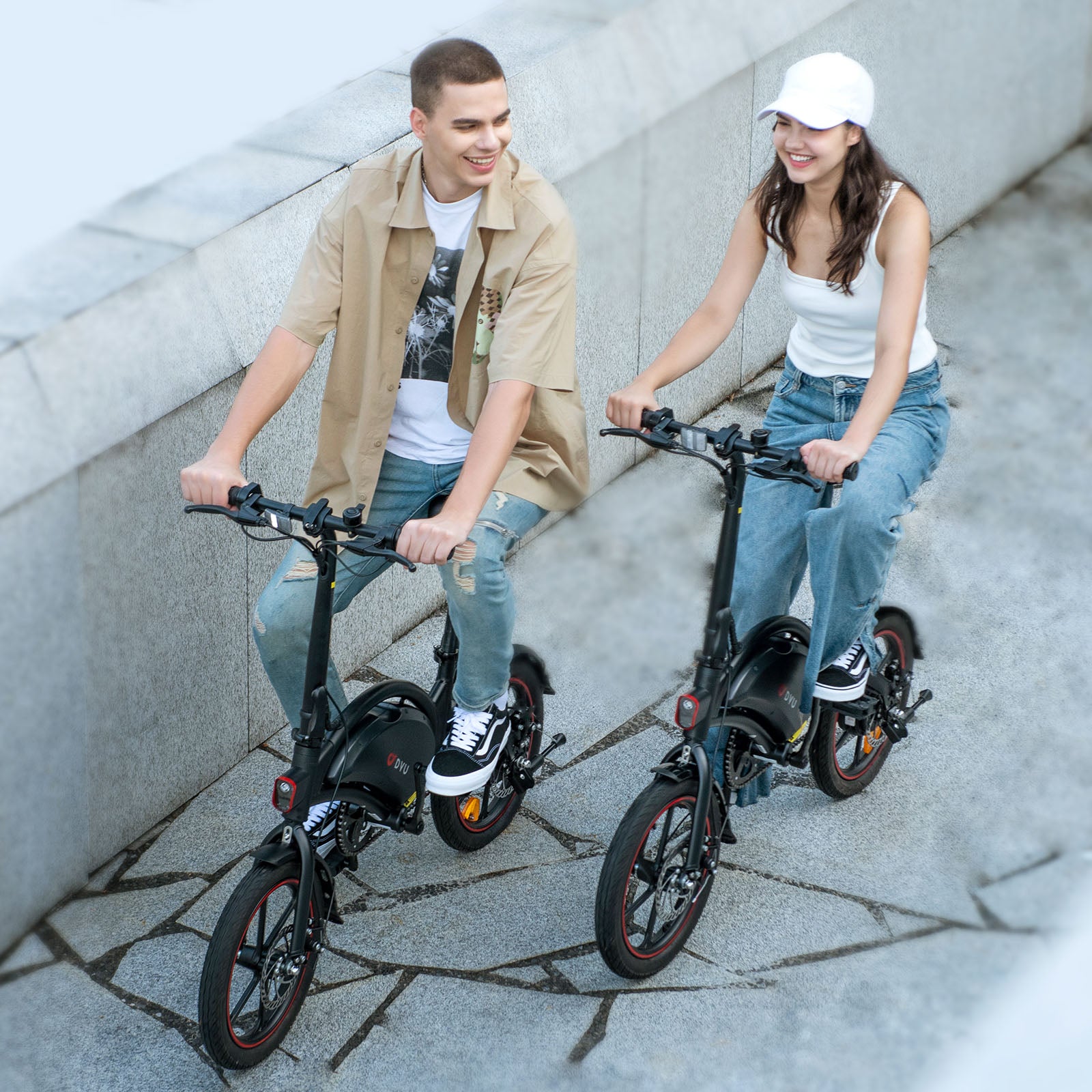 DYU Vélo Électrique Pliable,14 Pouces Vélo Électrique Portable,Smart E DYU Vélo Électrique Pliable,14 Pouces Vélo Électrique Portable,Smart E
