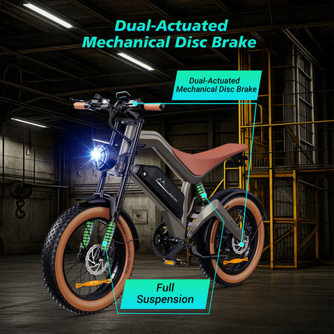 NEW DYU M20 Lite All-Terrain Long-Range Electric Bike