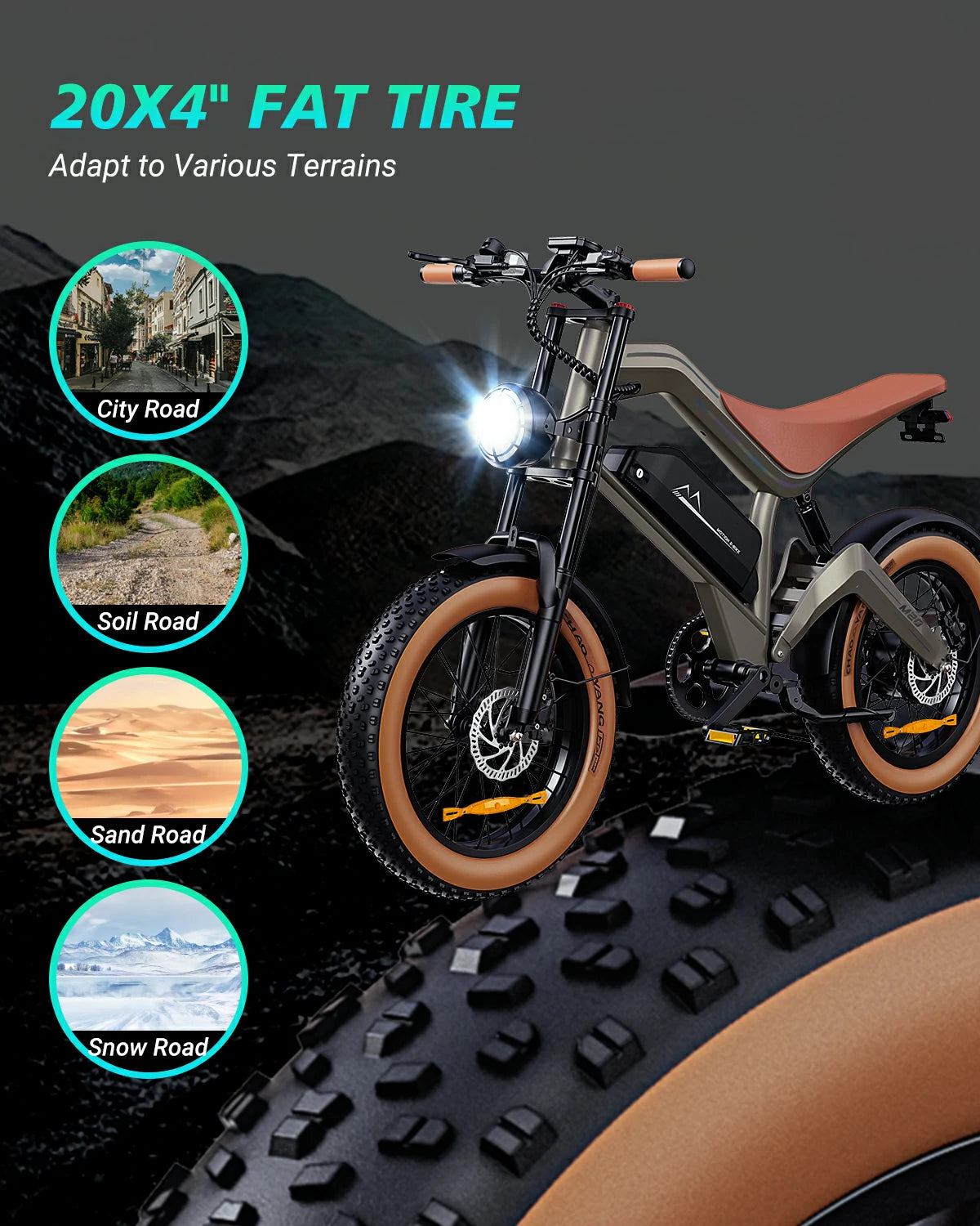 DYU M20 Lite All-Terrain Long-Range Electric Bike DYU M20 Lite All-Terrain Long-Range Electric Bike